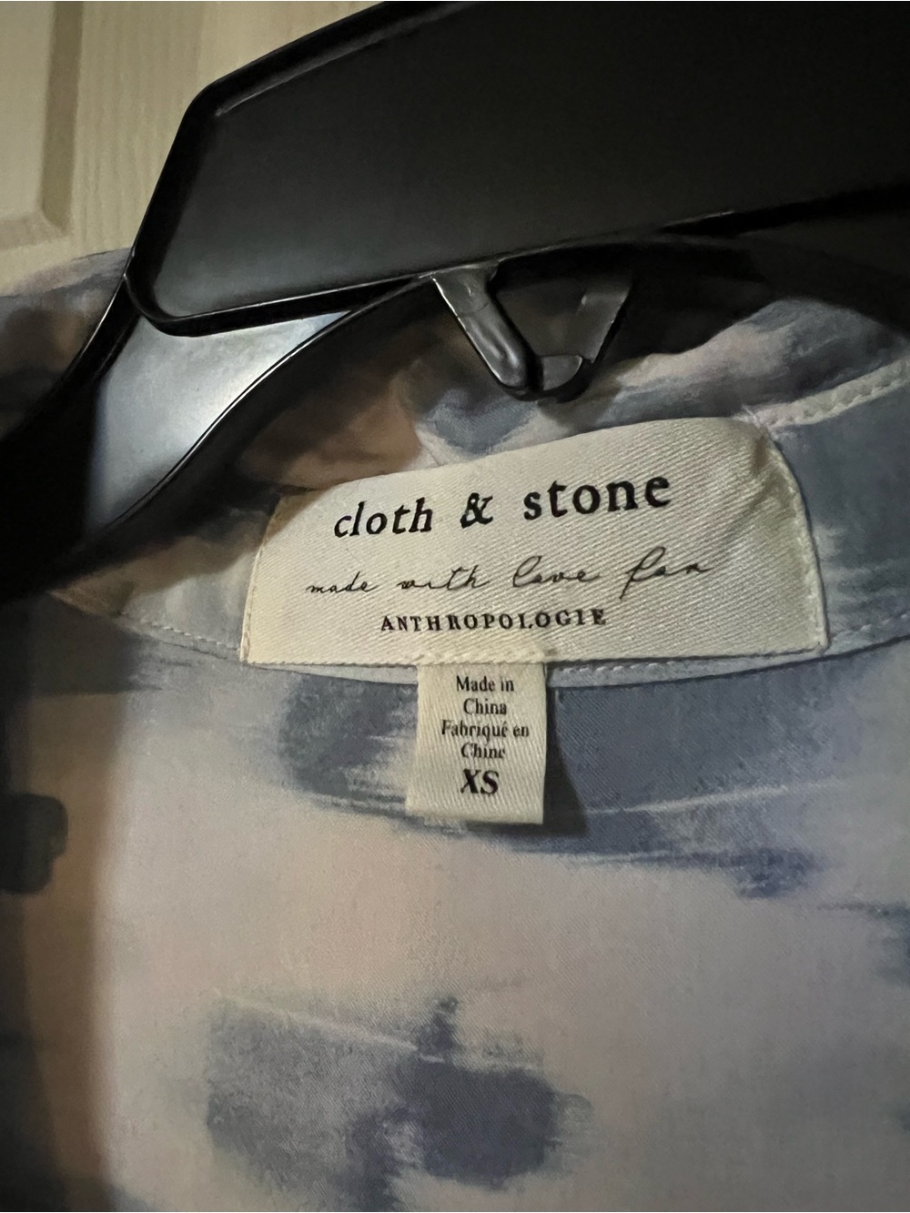cloth & stone Blue Tie-Dye Casual Button-Down Shirt